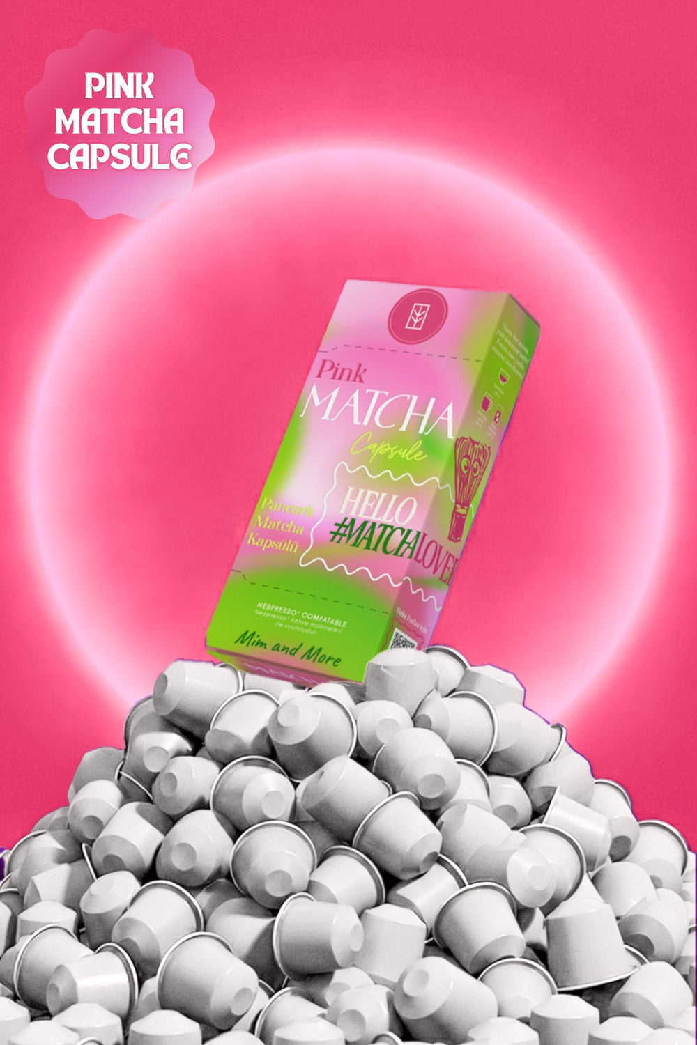 Pink Matcha Kapsül – Nespresso Uyumlu Pembe Superfood Matcha Tozu, 10'lu Paket