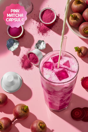 Pink Matcha Kapsül – Nespresso Uyumlu Pembe Superfood Matcha Tozu, 10'lu Paket
