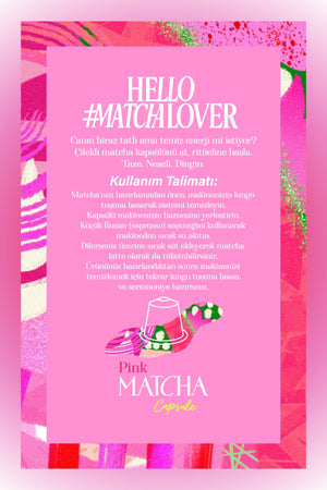 Pink Matcha Kapsül – Nespresso Uyumlu Pembe Superfood Matcha Tozu, 10'lu Paket