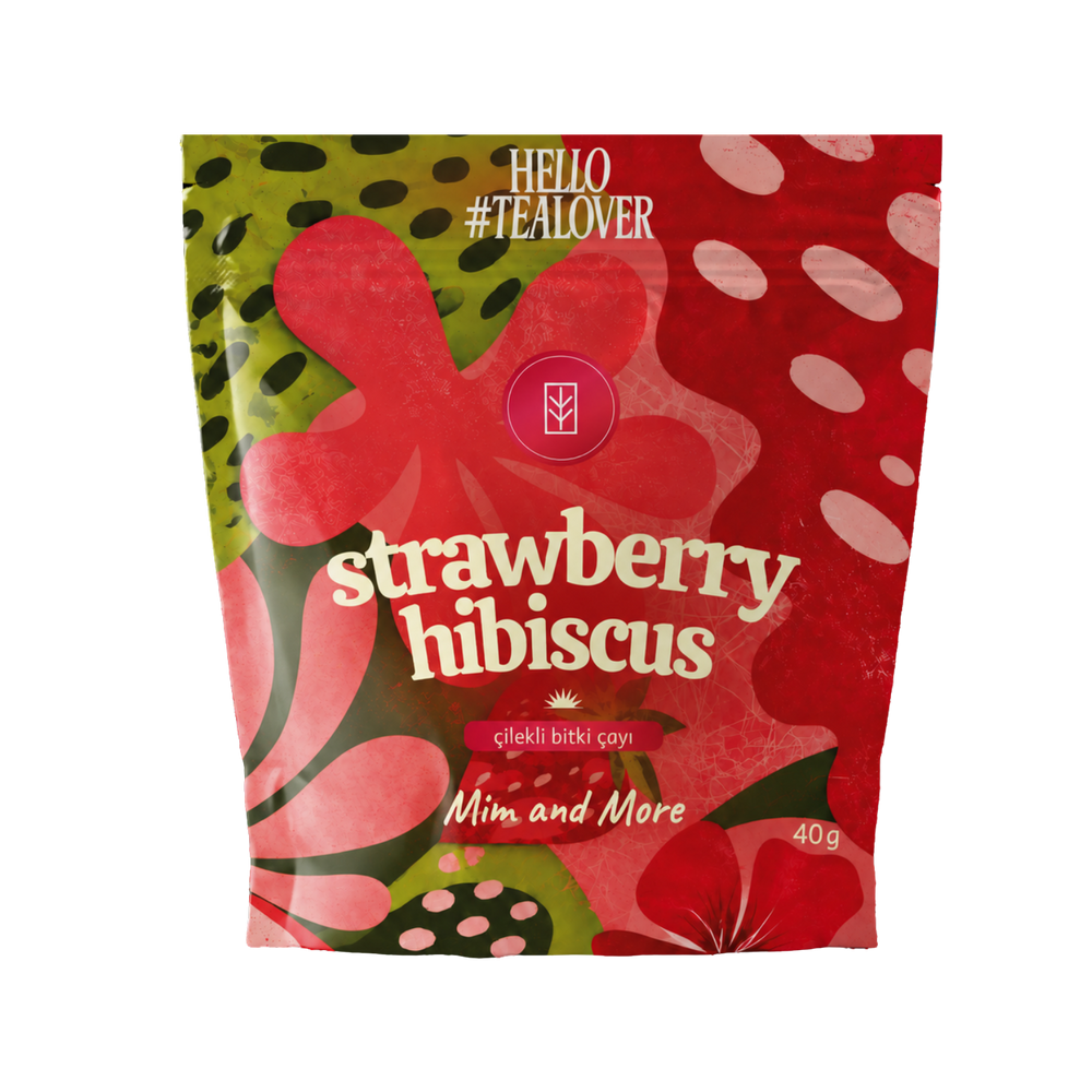 Strawberry Hibiscus Tea - Çilekli Hibiskus Bitki Çayı 40 g