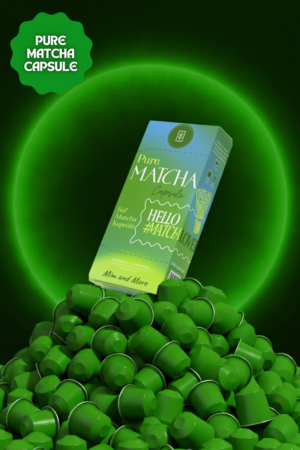 Pure Matcha Kapsül – Nespresso Uyumlu Saf Matcha Tozu, 10'lu Paket