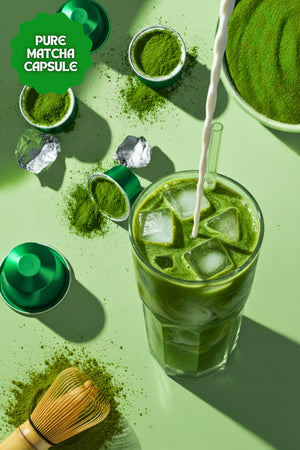 Pure Matcha Kapsül – Nespresso Uyumlu Saf Matcha Tozu, 10'lu Paket