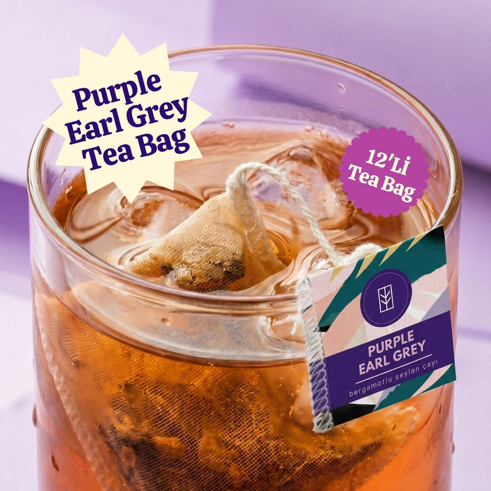Purple Earl Grey Müslin Poşet Çay – Seylan Çayı & Bergamot Aromalı 10’lu Paket