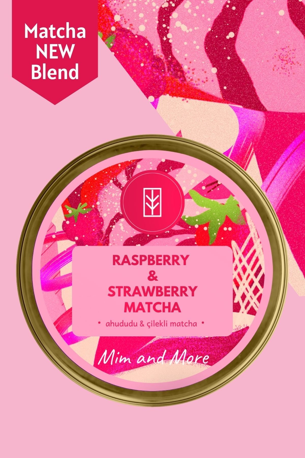 Raspberry Matcha Powder Raspberry & Strawberry Matcha - Ahududu & Çilek Aromalı Matcha, 25 gr ...