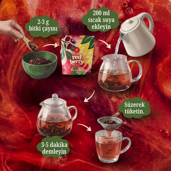 Red Berry Tea - Böğürtlenli Bitki Çayı 40 g