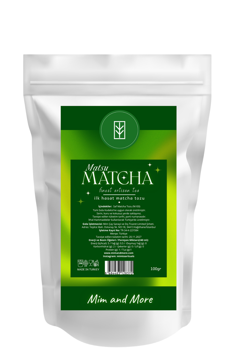 Matsu Matcha - İlk Hasat Premium Saf Matcha Tozu 100 G