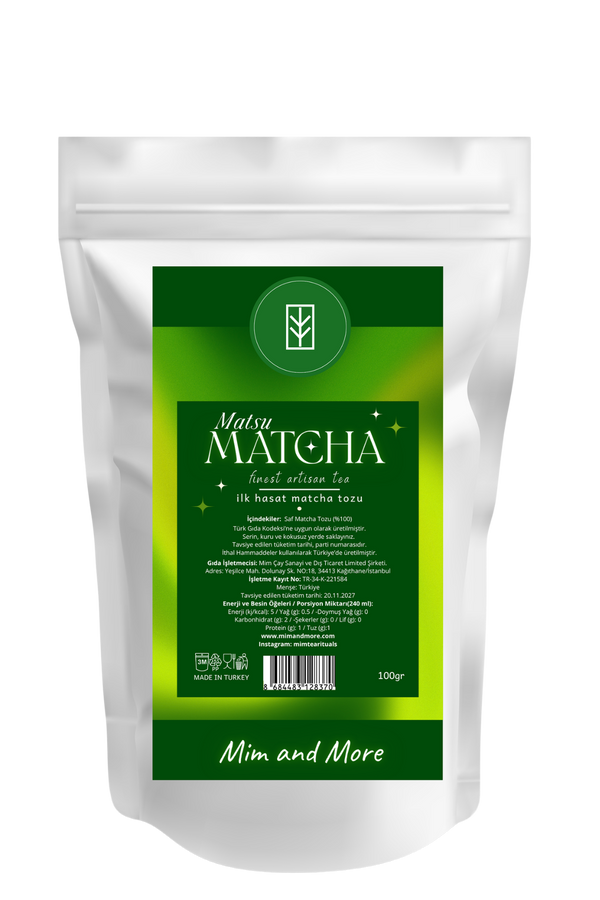 Matsu Matcha - İlk Hasat Premium Saf Matcha Tozu 100 G