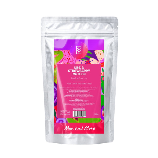 Ube Strawberry Matcha - Çilekli Superfood Ube Matcha Tozu 100 g