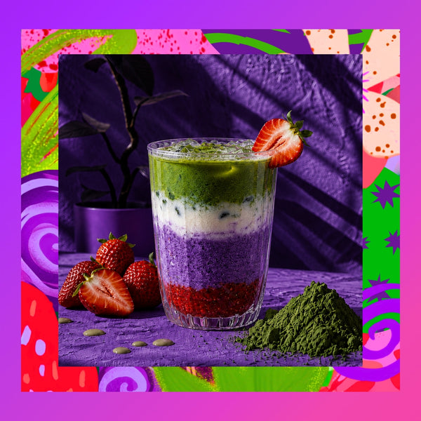 Ube Strawberry Matcha - Çilekli Superfood Ube Matcha Tozu 25 g